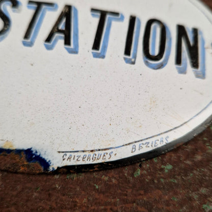 Ancienne plaque émaillée ovale « Dégustation »