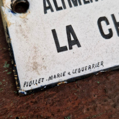 Plaque émaillée « Réservoir eau froide »