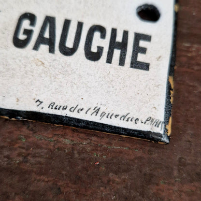 Plaque émaillée « Poste d'eau & W.C » - Paris