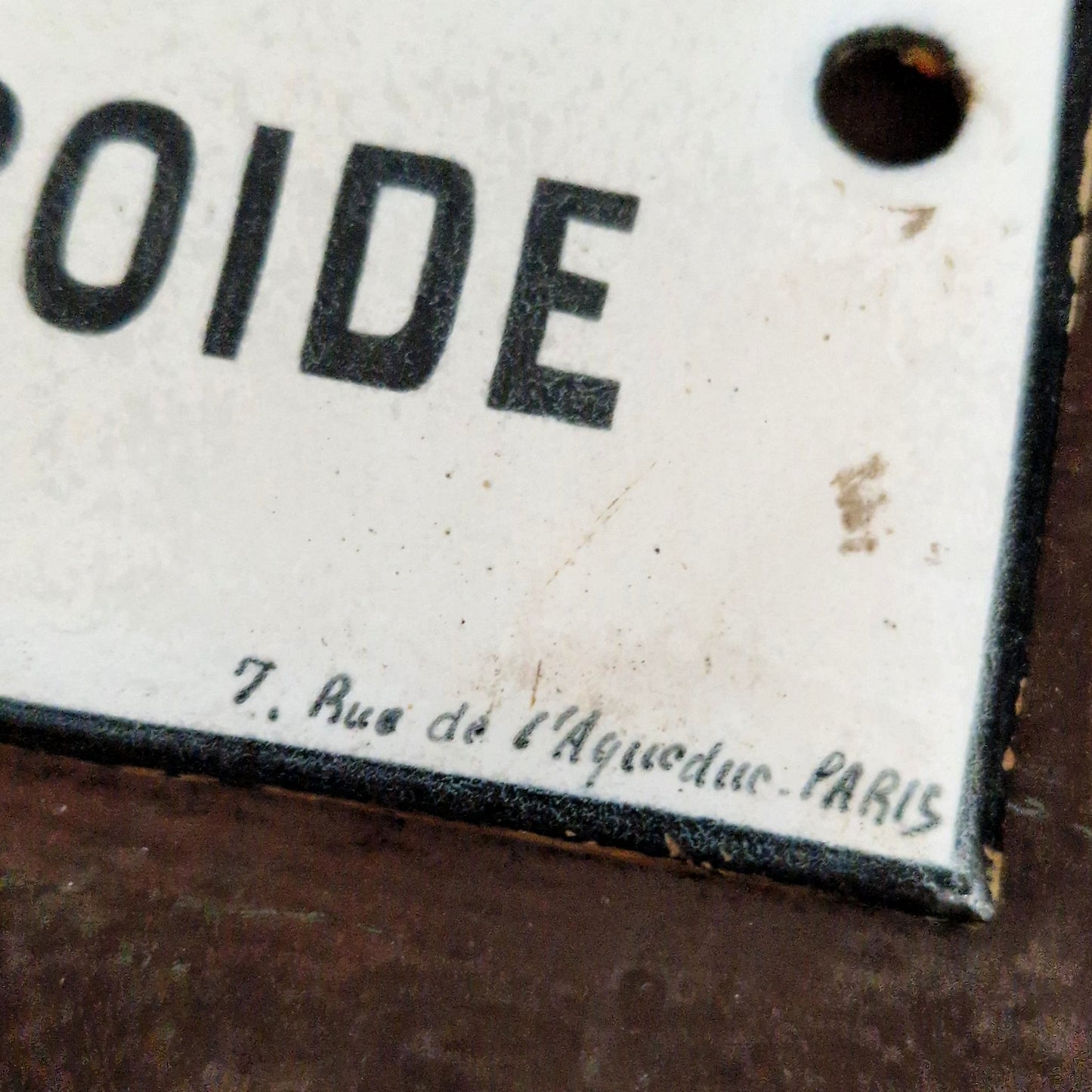 Plaque émaillée « Grand réservoir - Eau froide »