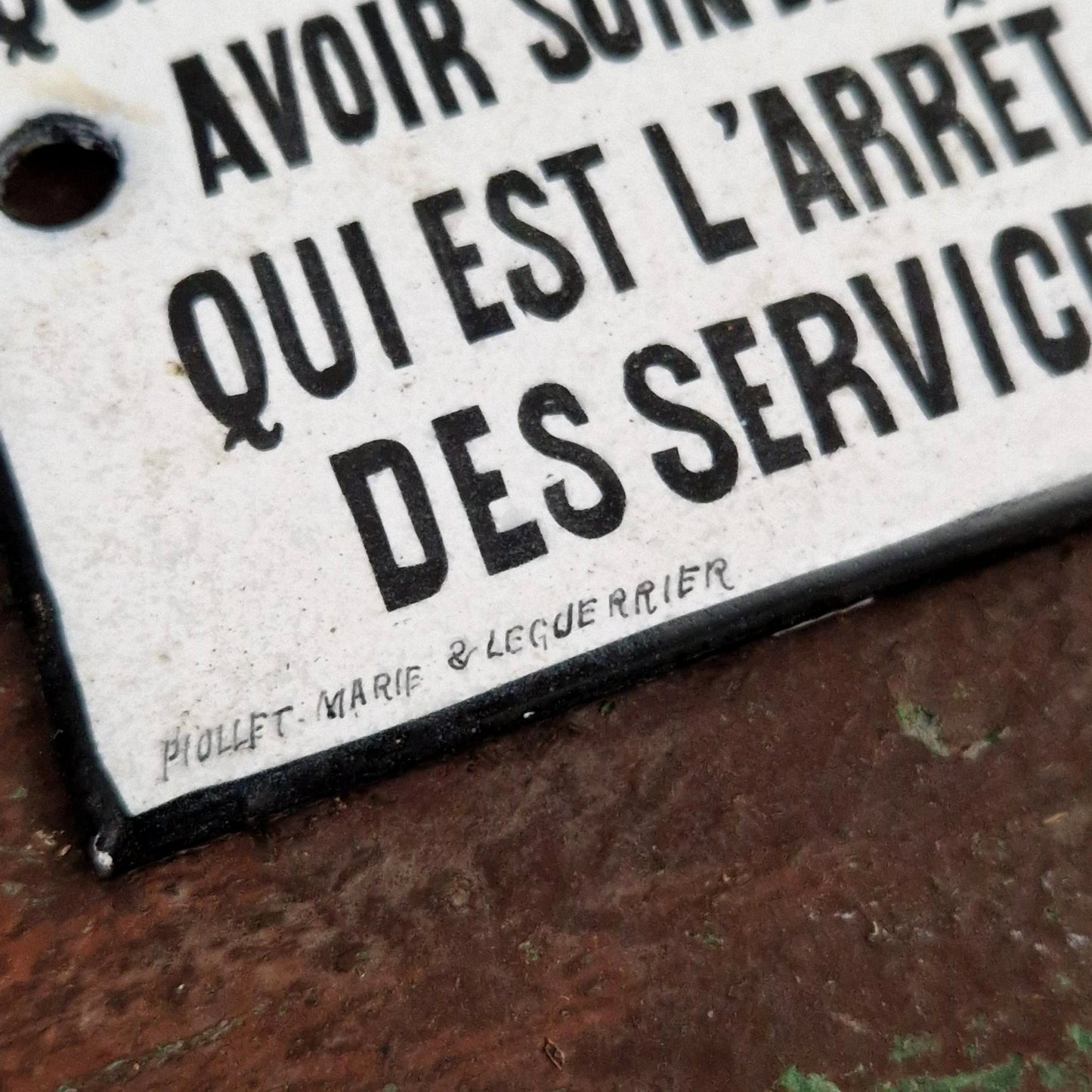 Plaque émaillée « N°5 - Quand la villa est inhabitée... »