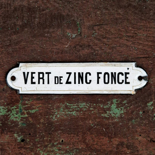 Plaque émaillée pigment « Vert de Zinc Foncé »