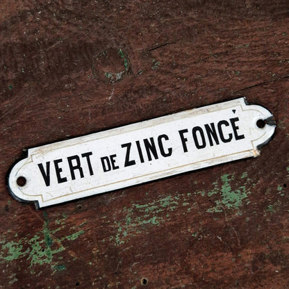 Plaque émaillée pigment « Vert de Zinc Foncé »