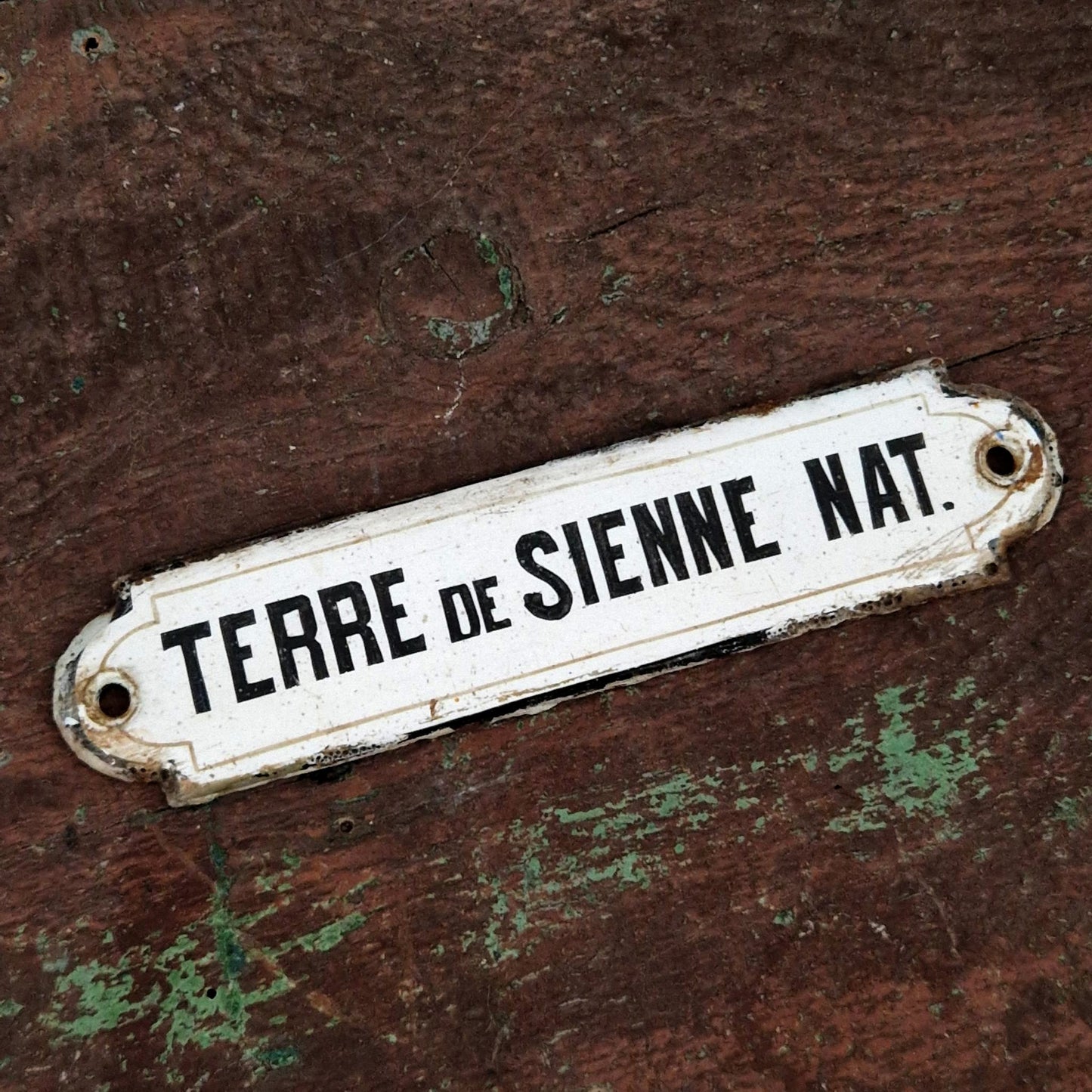 Plaque émaillée pigment « Terre de Sienne Nat. »