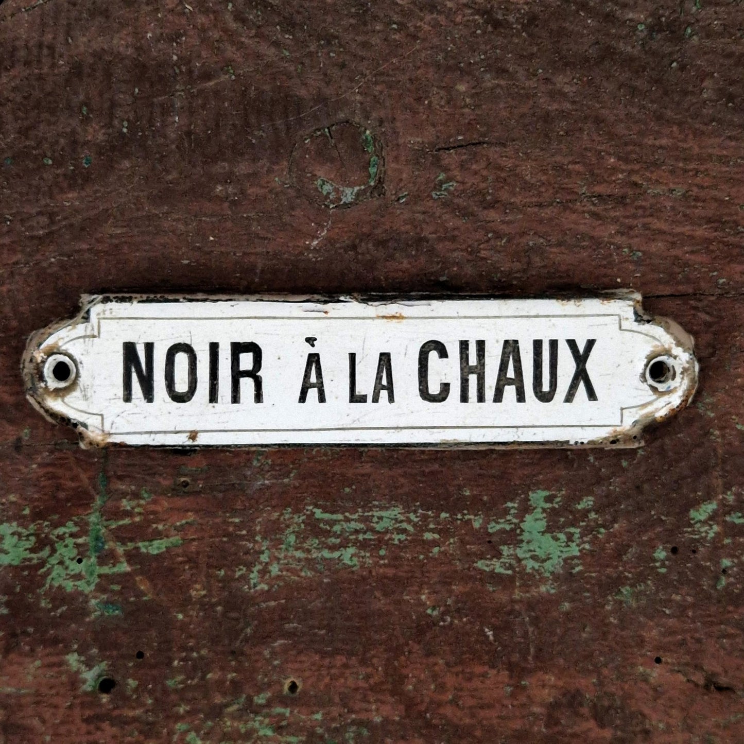 Plaque émaillée pigment « Noir à la Chaux » - vers 1900