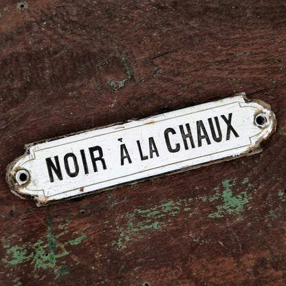 Plaque émaillée pigment « Noir à la Chaux » - vers 1900