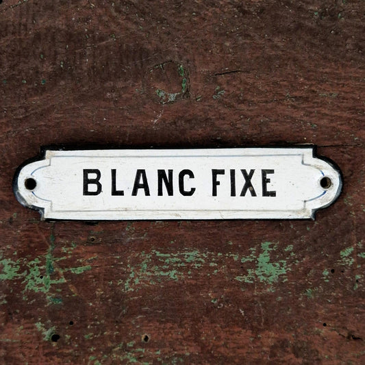 Plaque émaillée pigment « Blanc Fixe », vers 1900