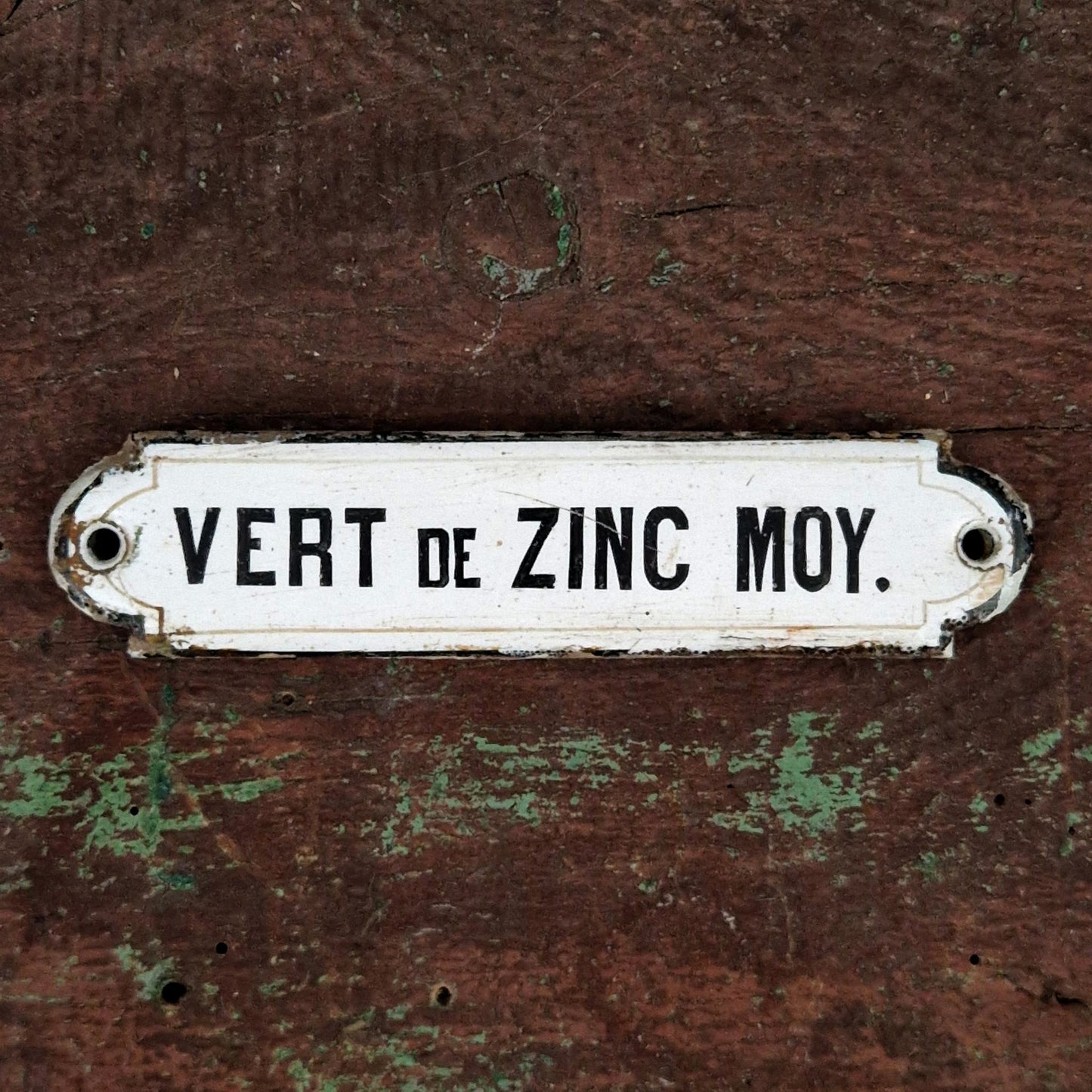 Plaque émaillée pigment « Vert de Zinc Moy. »