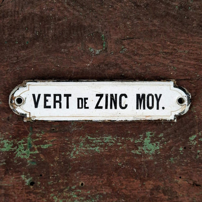 Plaque émaillée pigment « Vert de Zinc Moy. »