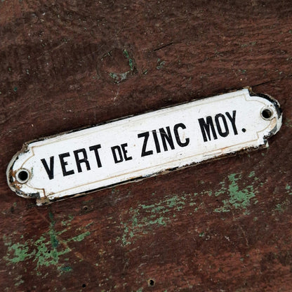 Plaque émaillée pigment « Vert de Zinc Moy. »