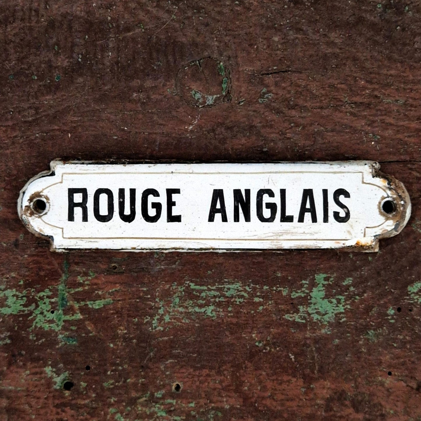 Plaque émaillée pigment « Rouge Anglais » - vers 1900