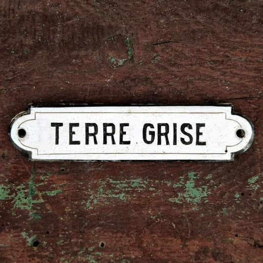 "Grey Earth" pigment enameled plate - France, circa 1900