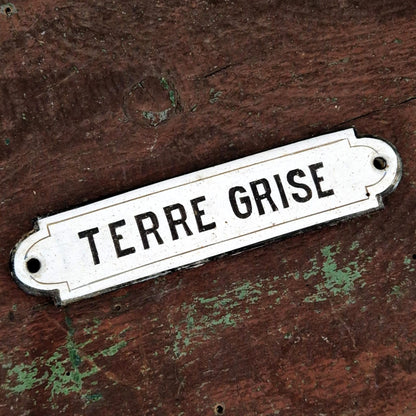 Plaque émaillée pigment « Terre Grise » - France, vers 1900