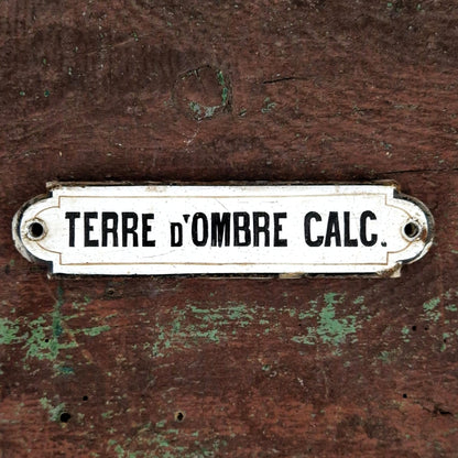 Plaque émaillée pigment « Terre d’Ombre Calc. »