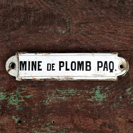 Vintage enamel sign "Lead Mine Paq."