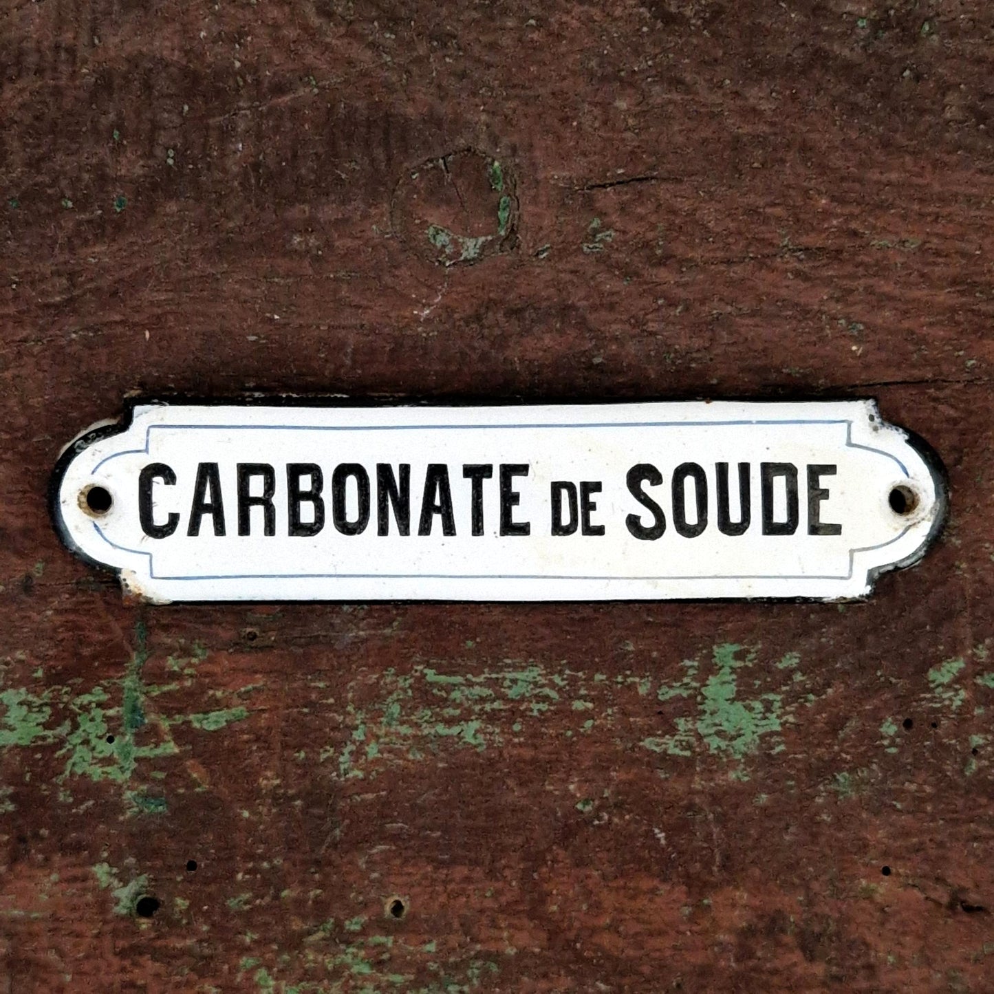 Plaque émaillée « Carbonate de Soude » - France, vers 1900
