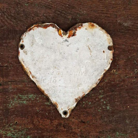 Small enamelled funeral heart - approx. 12cm