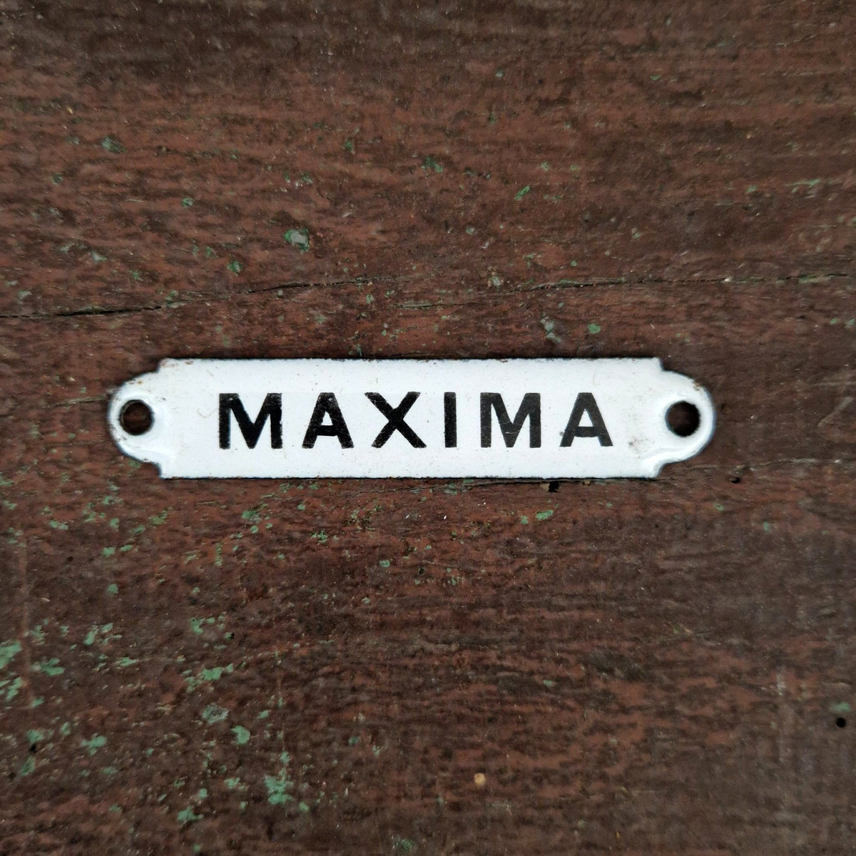 Plaque émaillée ancienne « MAXIMA »