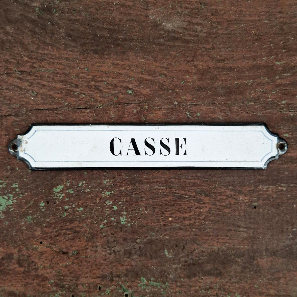 Plaque émaillée de pharmacie « Casse »