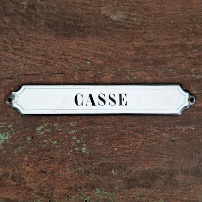 Plaque émaillée de pharmacie « Casse »