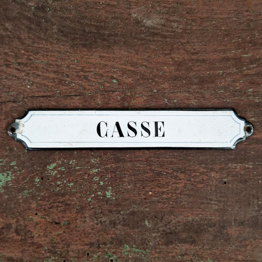 Enamelled pharmacy sign "Casse"