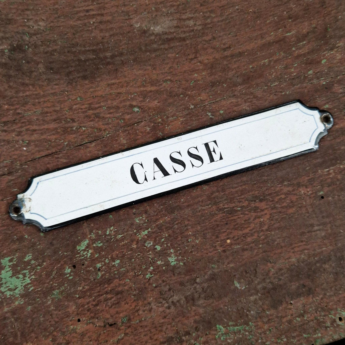 Plaque émaillée de pharmacie « Casse »