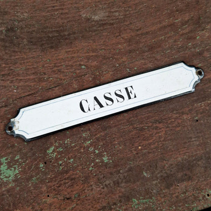 Plaque émaillée de pharmacie « Casse »