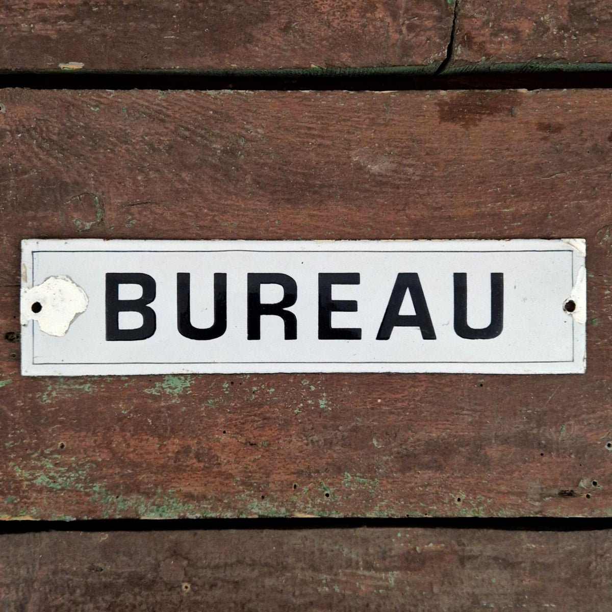 Ancienne Plaque émaillée « BUREAU »