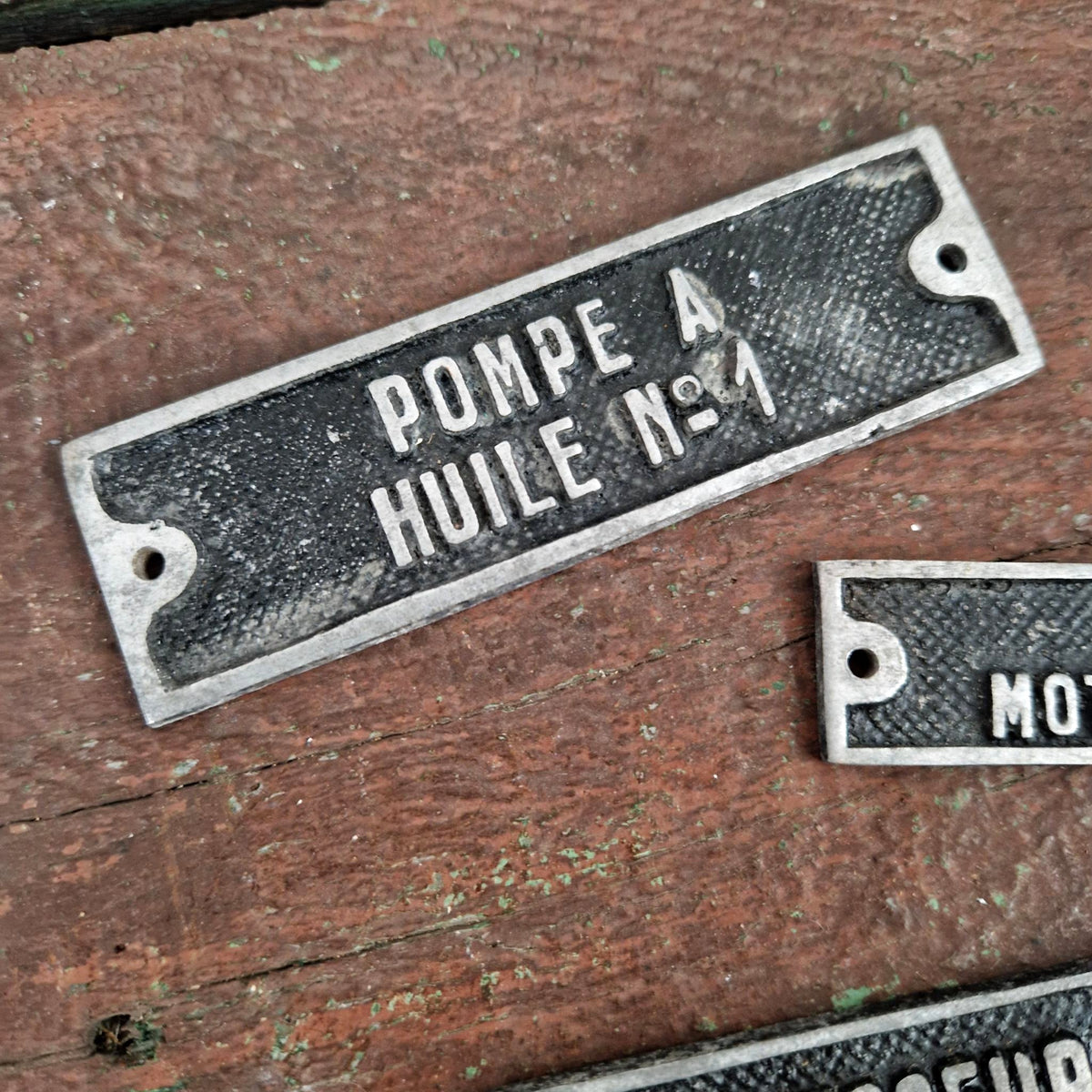 Anciennes plaques industrielles - Lot de 3