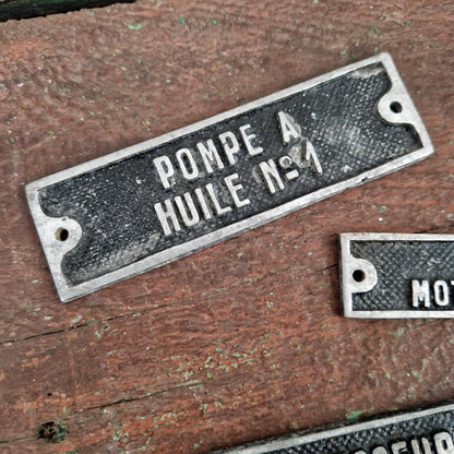 Anciennes plaques industrielles - Lot de 3