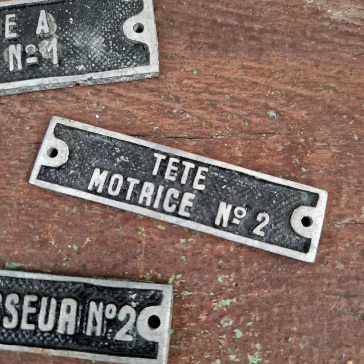 Anciennes plaques industrielles - Lot de 3