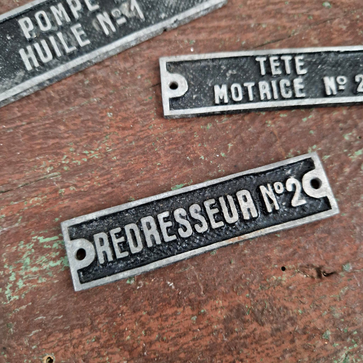 Anciennes plaques industrielles - Lot de 3