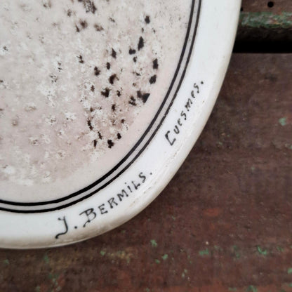 Ancienne photo sur porcelaine « Portrait de femme »