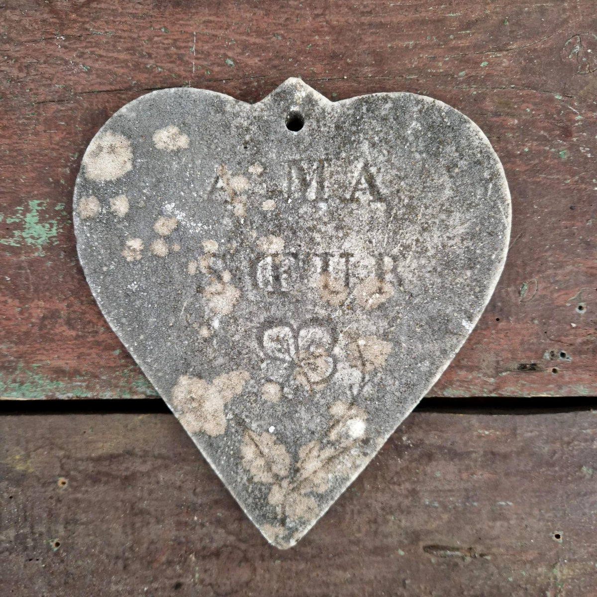 Ancien coeur funéraire  « À ma sœur » - Début XXe