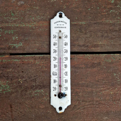 Ancien thermomètre émaillé mural « Centigrade »