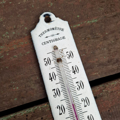 Ancien thermomètre émaillé mural « Centigrade »