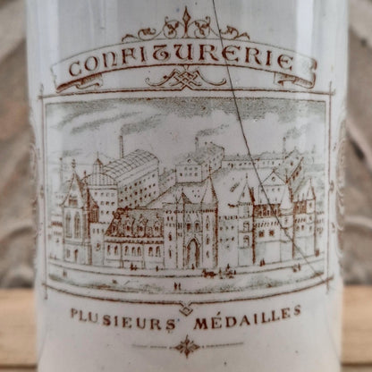 Antique "Confiturerie" jar - Lunéville earthenware