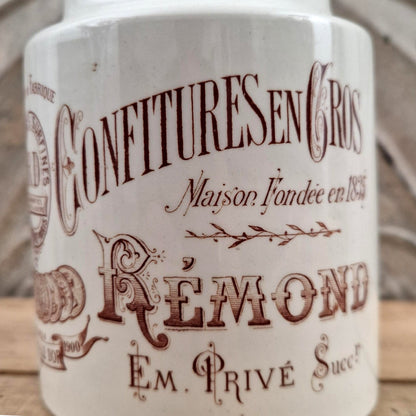 Antique "Rémond Wholesale Jams" jar - Paris
