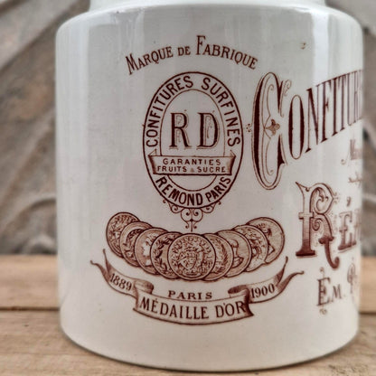 Antique "Rémond Wholesale Jams" jar - Paris