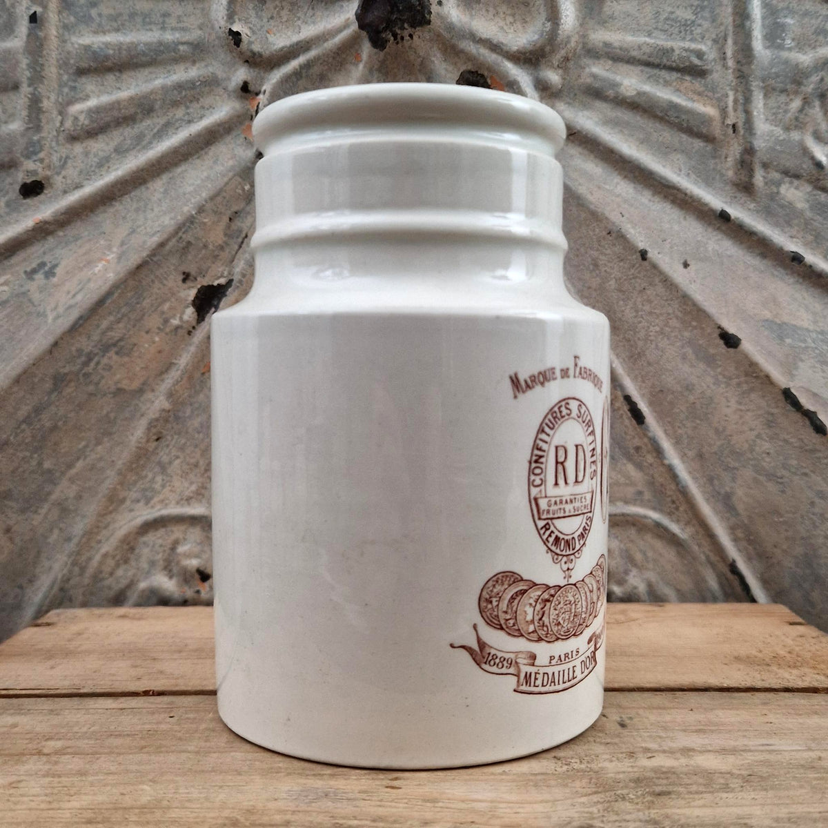 Antique "Rémond Wholesale Jams" jar - Paris