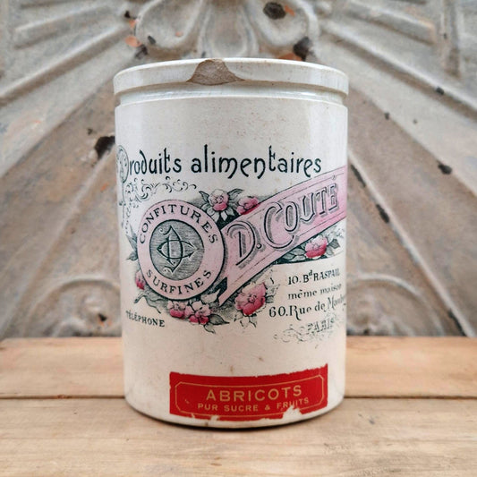 Jar "D. Couté Paris, Apricot Jam" - Floral Design