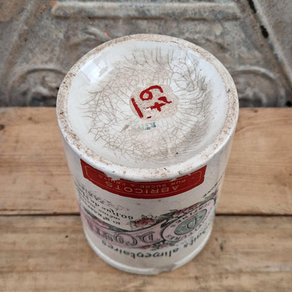Pot « D. Couté Paris , Confiture Abricots » - Décor Floral
