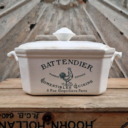 Vintage "Battendier" advertising terrine - Paris