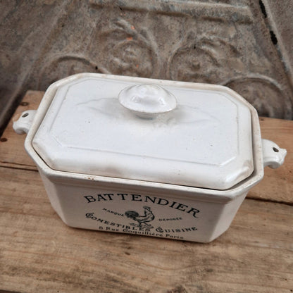 Vintage "Battendier" advertising terrine - Paris