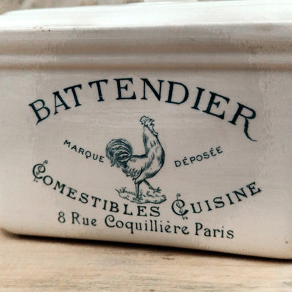 Vintage "Battendier" advertising terrine - Paris