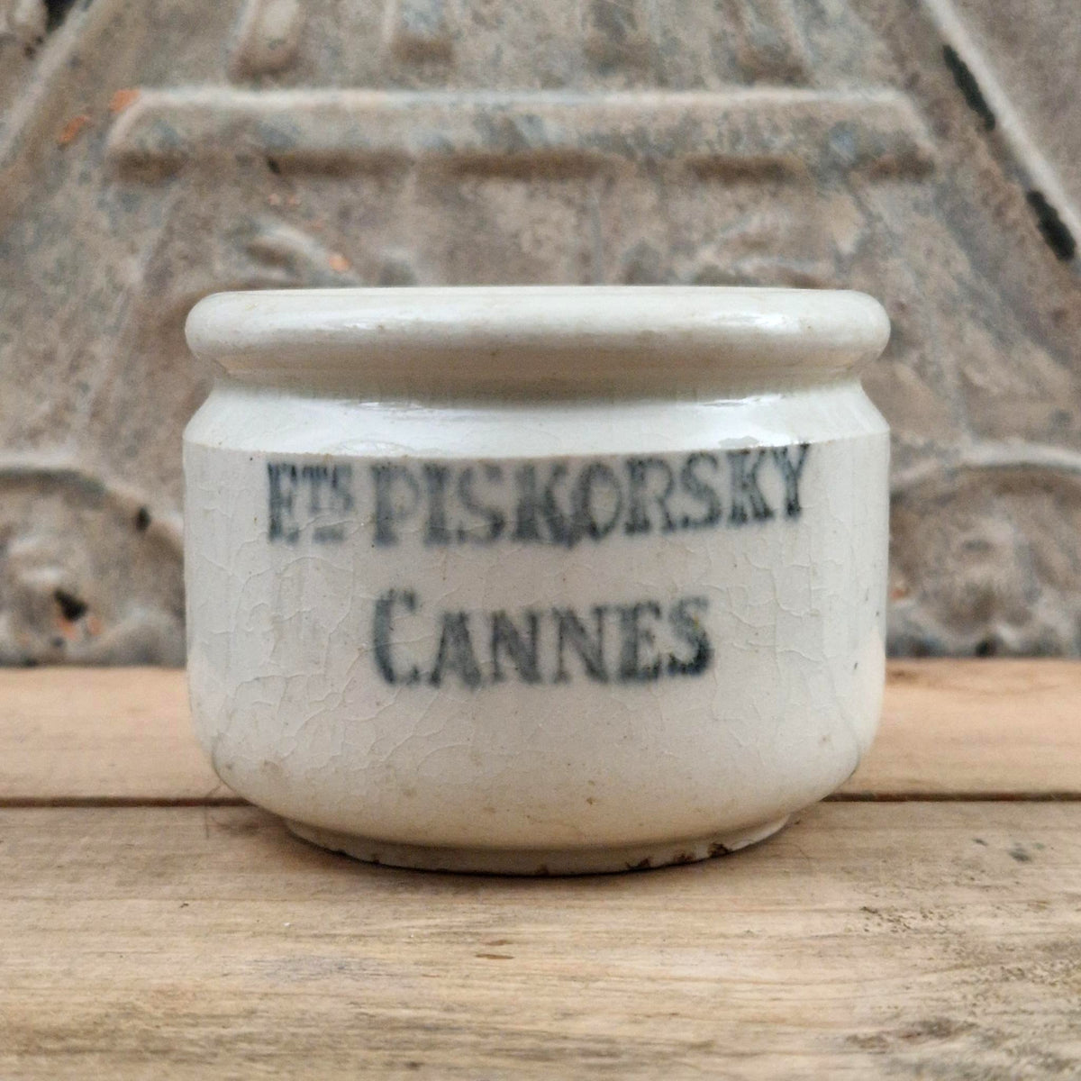 Vintage "Constantinople" ceramic yogurt pot