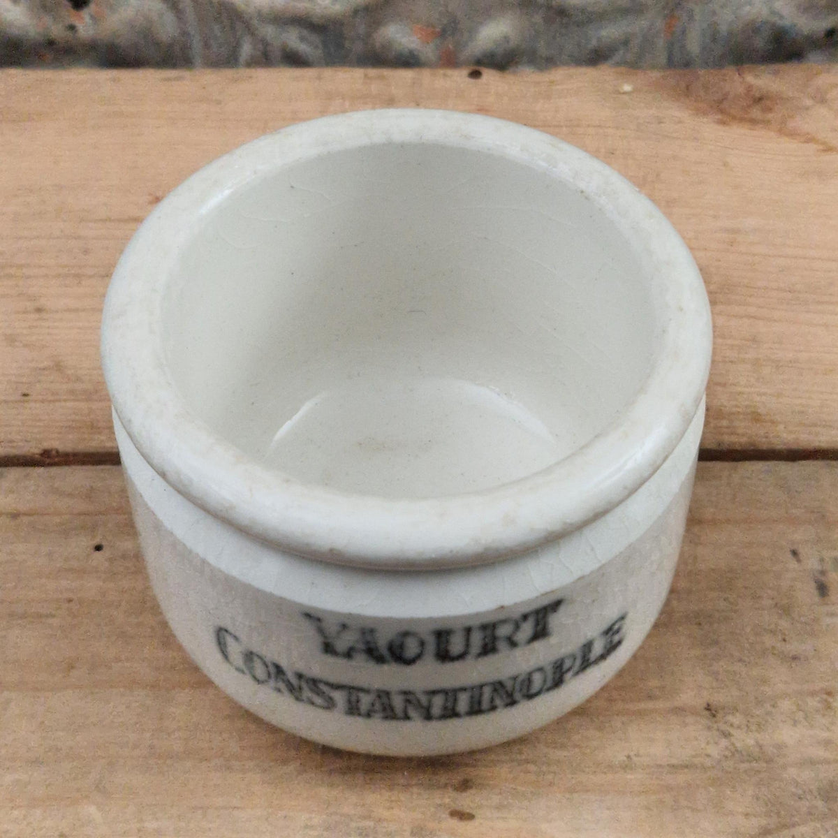 Vintage "Constantinople" ceramic yogurt pot