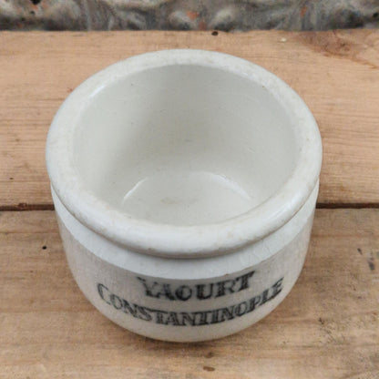 Vintage "Constantinople" ceramic yogurt pot