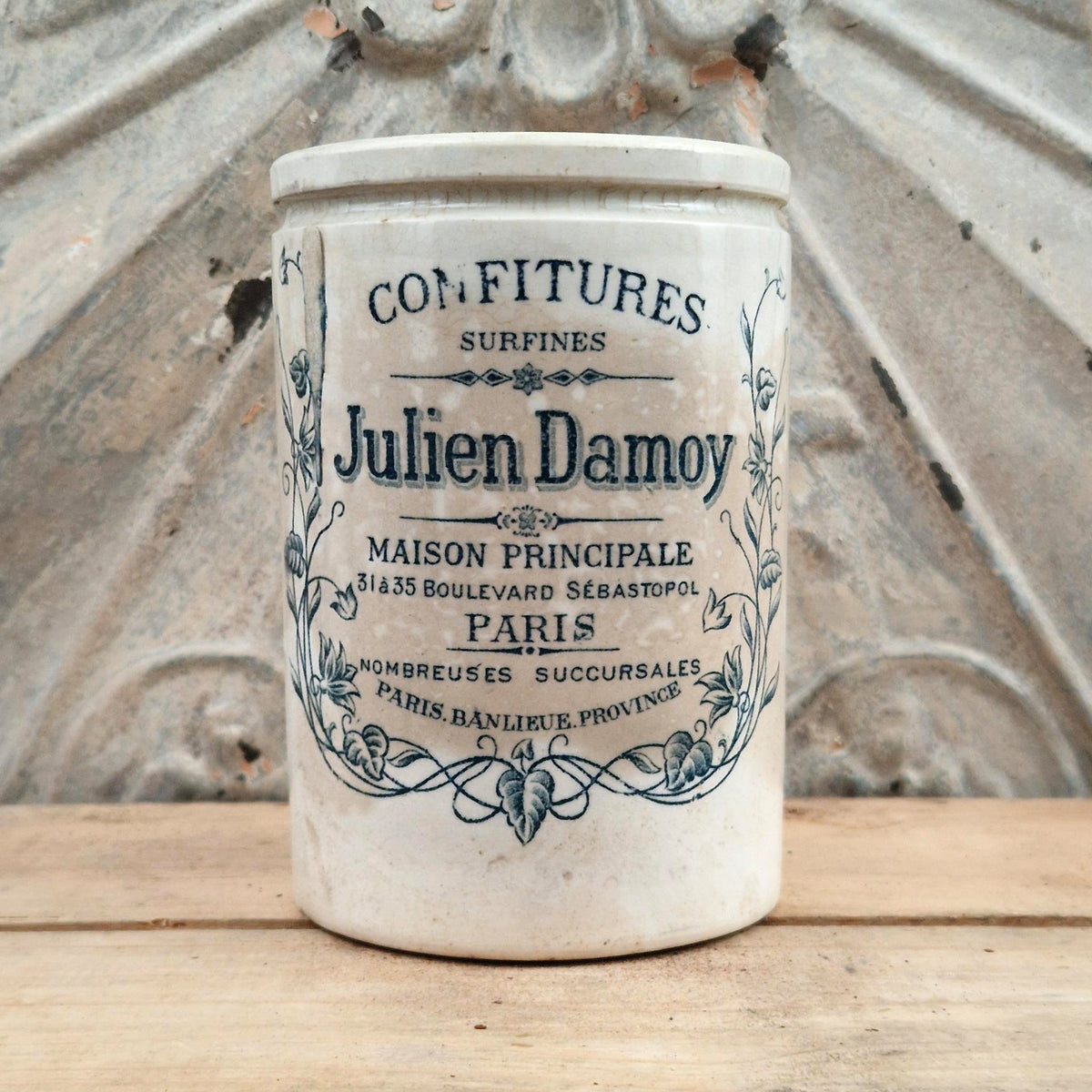 Ancien pot en porcelaine « Julien Damoy » - Début XXe