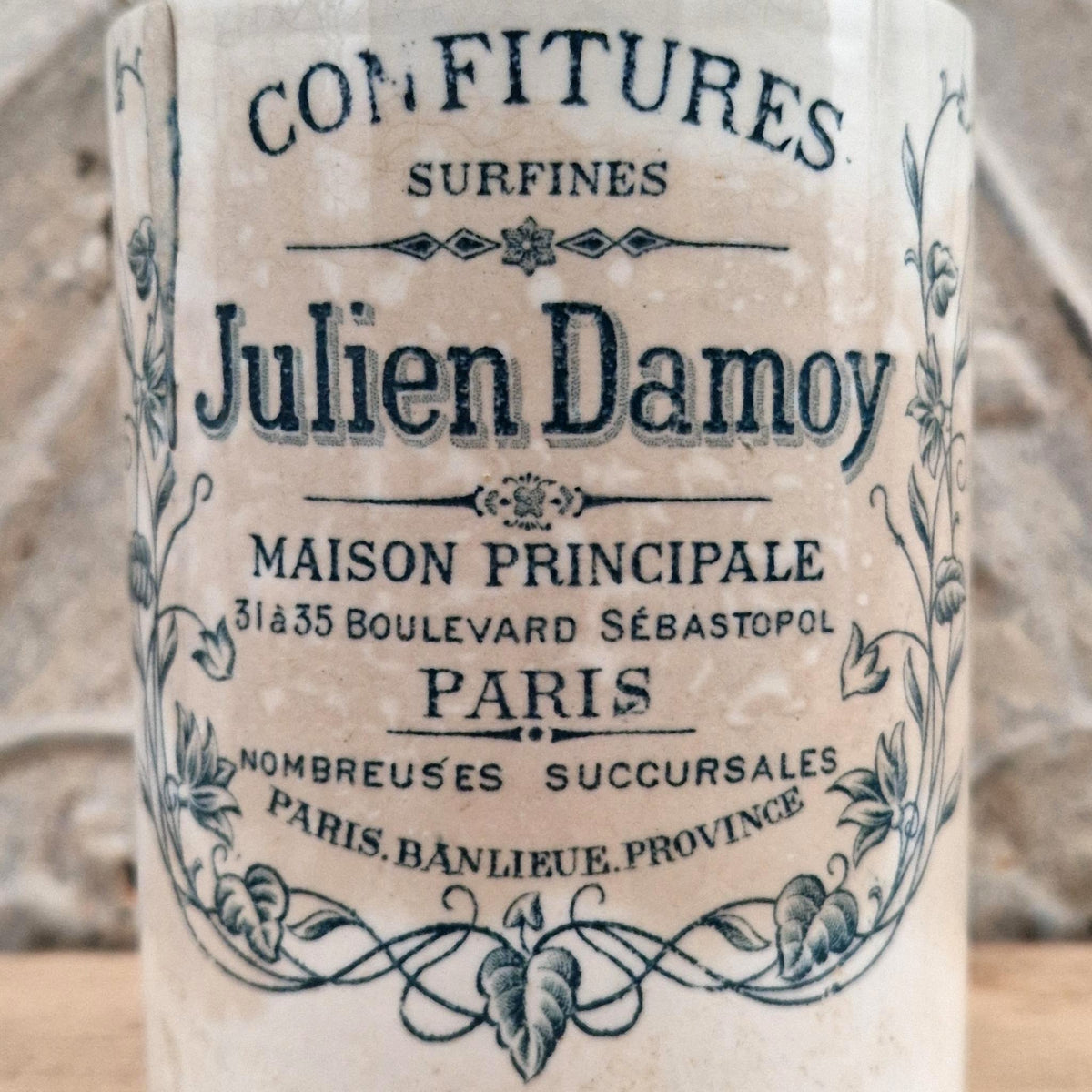Ancien pot en porcelaine « Julien Damoy » - Début XXe
